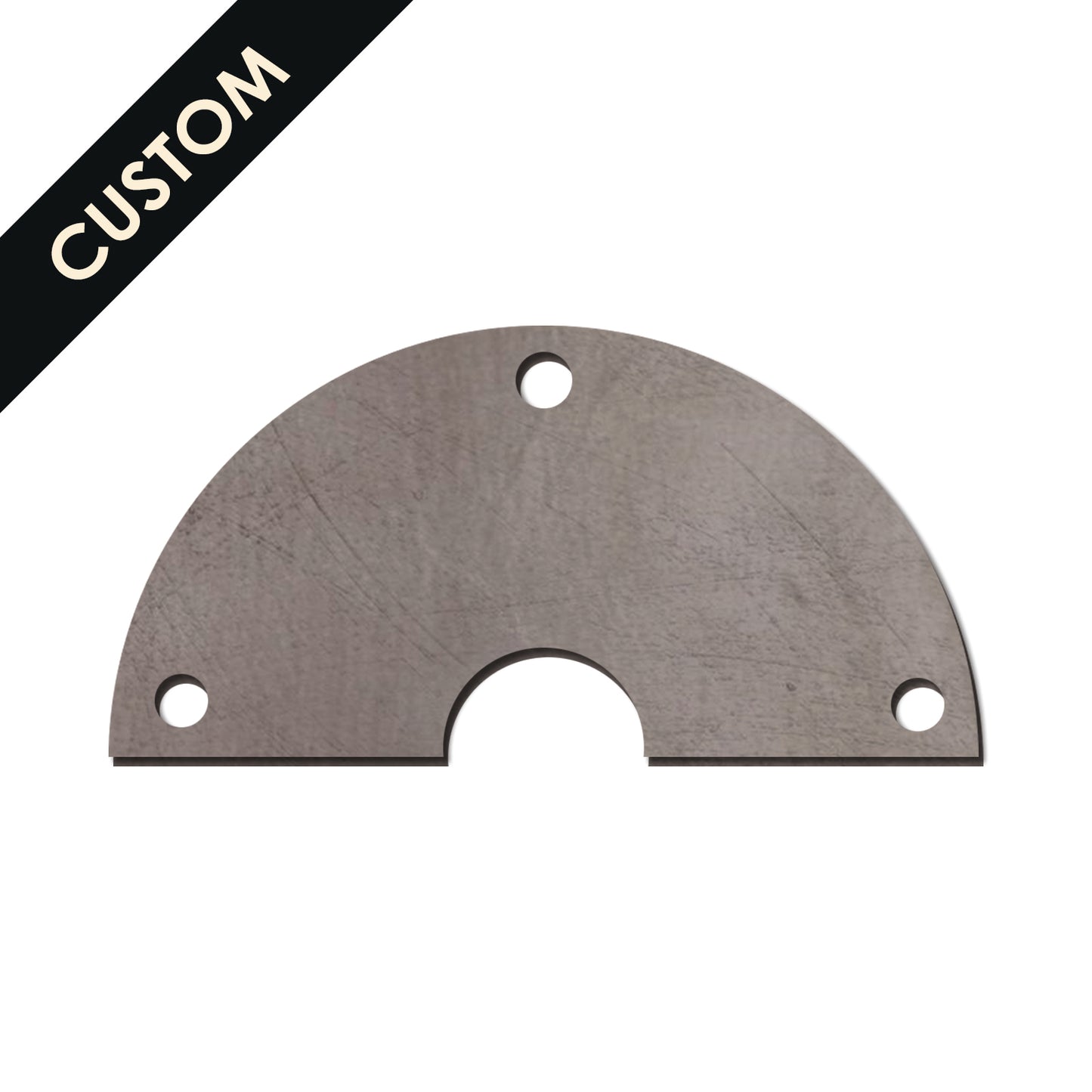 Mild Steel Custom Semi Circle Outer Diameter, Holes and ID Cut 1-10mm Thickness