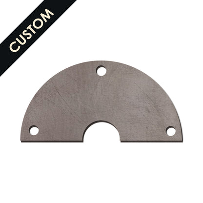 Mild Steel Custom Semi Circle Outer Diameter, Holes and ID Cut 1-10mm Thickness