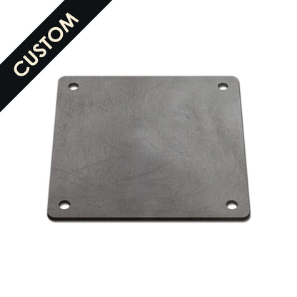 Mild Steel Base Plate with Custom Width/Height and Holes 1 -10mm Thickness