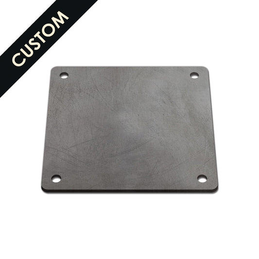 Mild Steel Base Plate with Custom Width/Height and Holes 1 -10mm Thickness