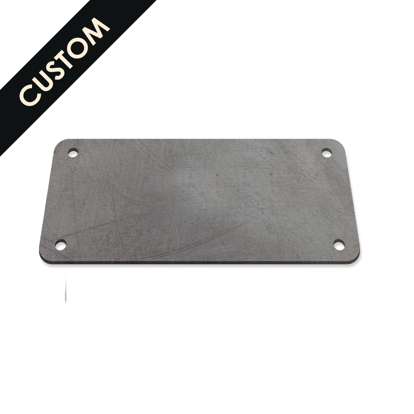 Mild Steel Rectangular Base Plate with Custom Width/Height and Holes 1 -10mm Thickness