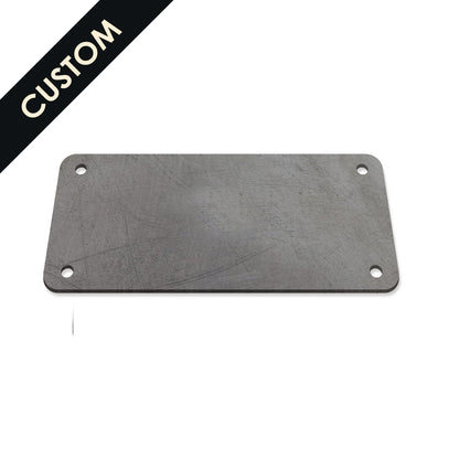 Mild Steel Rectangular Base Plate with Custom Width/Height and Holes 1 -10mm Thickness