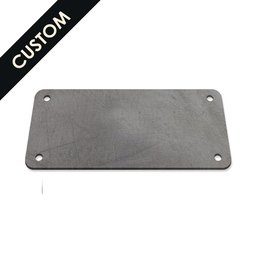 Mild Steel Rectangular Base Plate with Custom Width/Height and Holes 1 -10mm Thickness