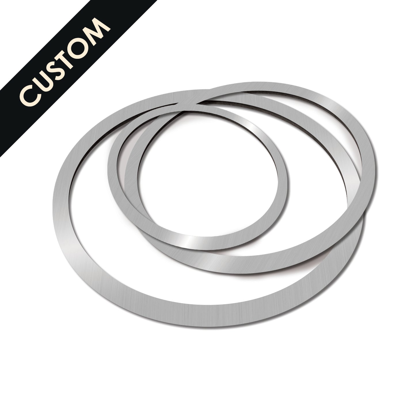 304 Stainless Steel Ring Disc with Custom Inner/Outer Diameter 0.8-5mm Thickness
