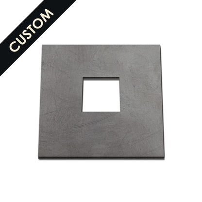 Mild Steel Square Plate with Custom Width ands Hole 1 -10mm Thickness
