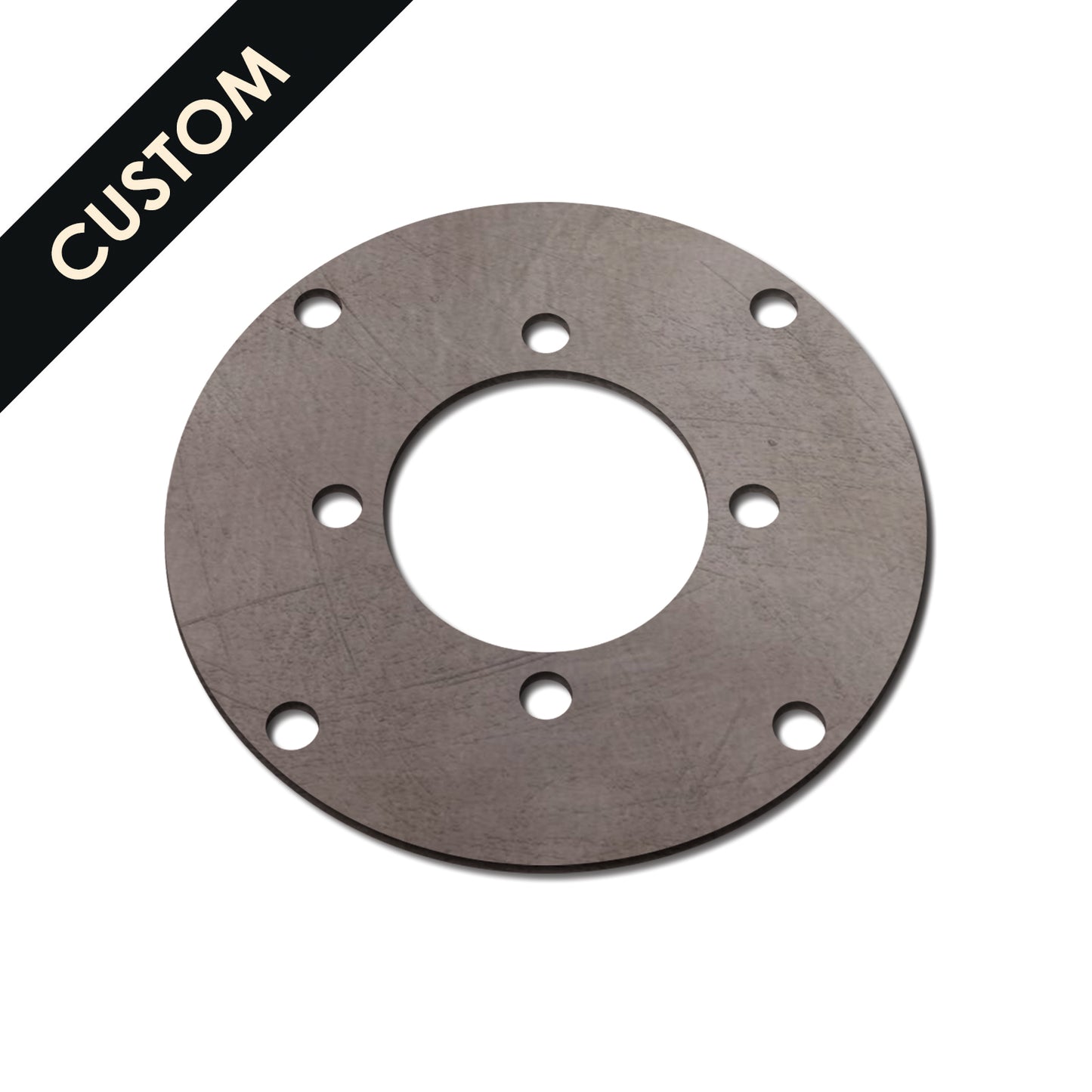 Mild Steel Flange Plate with Custom Double Hole PCD, OD and ID - 1-10mm Thickness